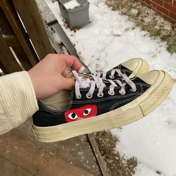 CDG Converse Comme Des Garcons Converse Size 8 Womens 6 Mens - Picture 2 of 11